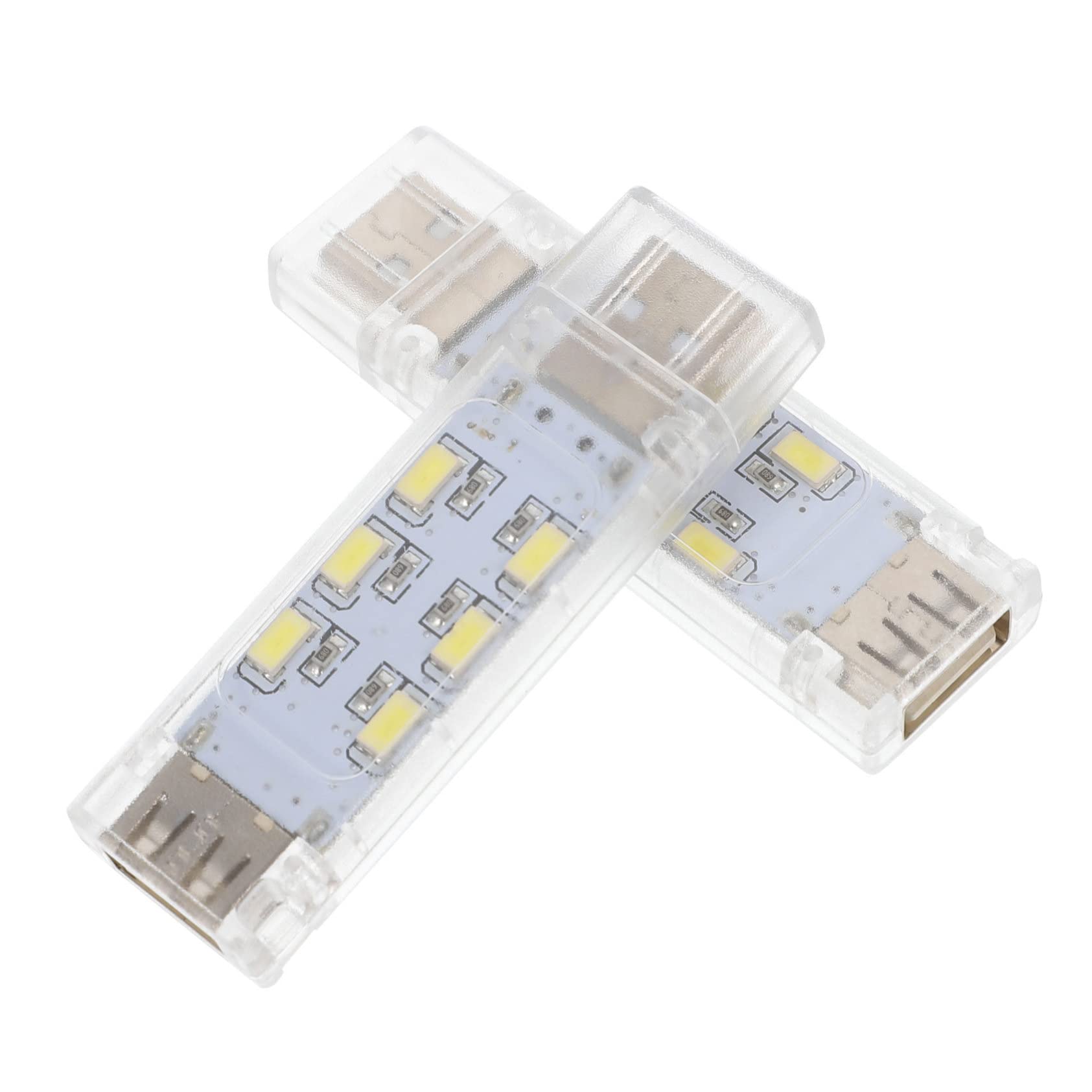 Gatuida 2pcs USB Small Night Light for Laptop Keyboard, White PC Metal