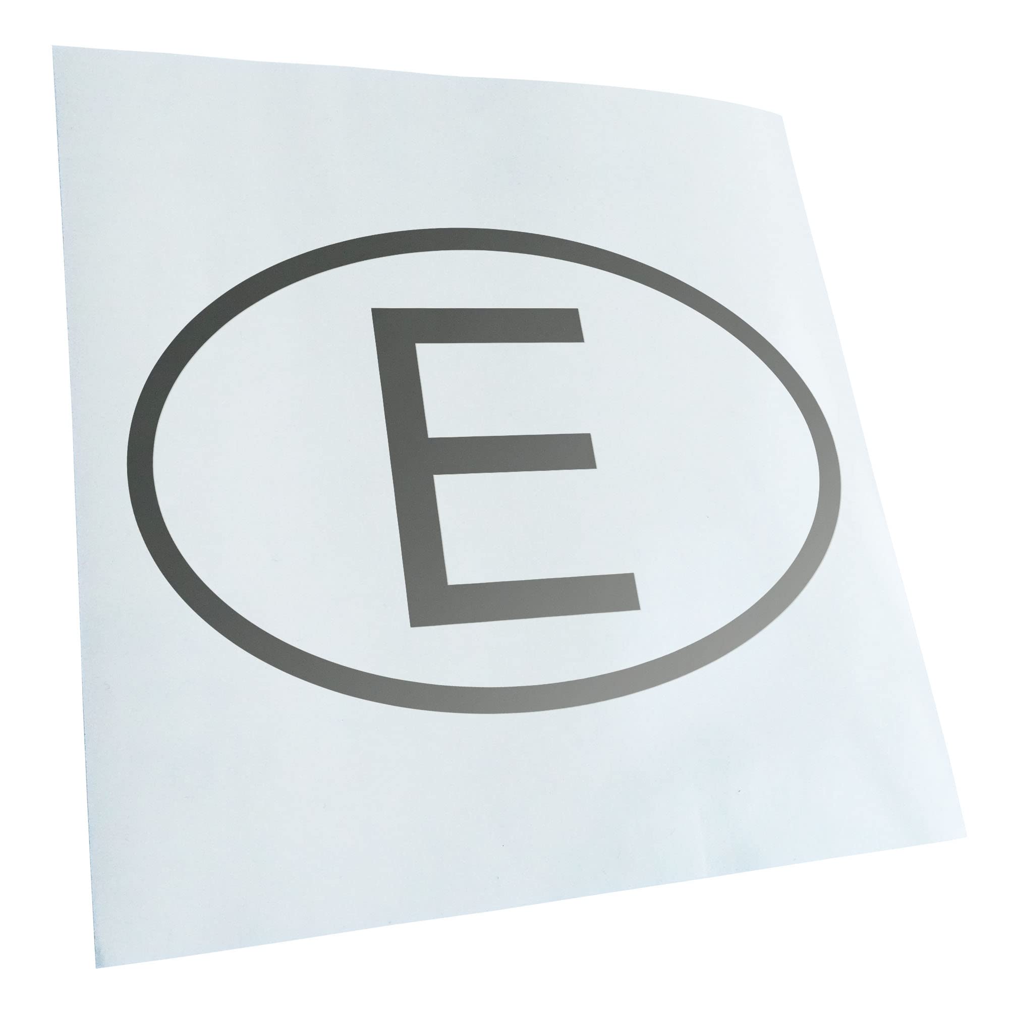 Kiwistar - Car Sticker - Silver - 50 x 33 cm Spain E - Rear Window Car Sticker Weatherproof for Car Truck Moped Truck - Sticker Exterior Self-Adhesive Tuning Accessories for Window Vehicle Window