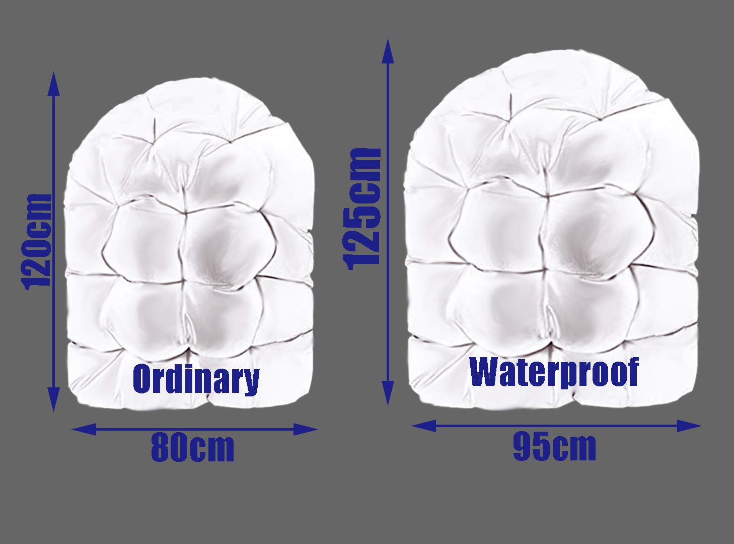 ping bu Waterdichte Rieten Rotan Kussen Opknoping Ei Stoel Pad Gezellige Dikke Nest Swing Pad Achterkussen voor Achtertuin Balkon Tuin (paars, Gewoon
