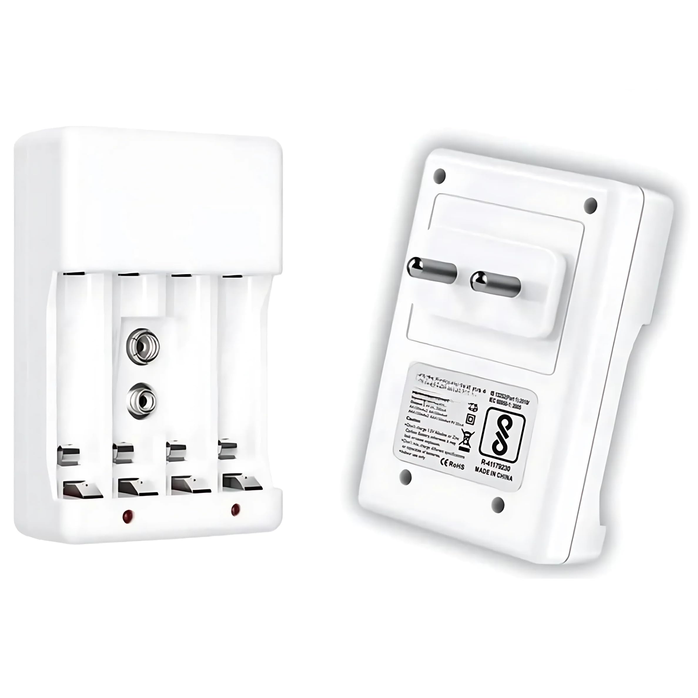 Drumstone 𝟏𝟓 𝐘𝐄𝐀𝐑𝐒 𝐆𝐀𝐔𝐑𝐀𝐍𝐓𝐄𝐄 Multi-Purpose Universal Battery Charger for AA, AAA & 9V Ni-MH/Ni-CD Batteries Compact LED Charging Station, Fast & Safe Battery Charger for Home & Office