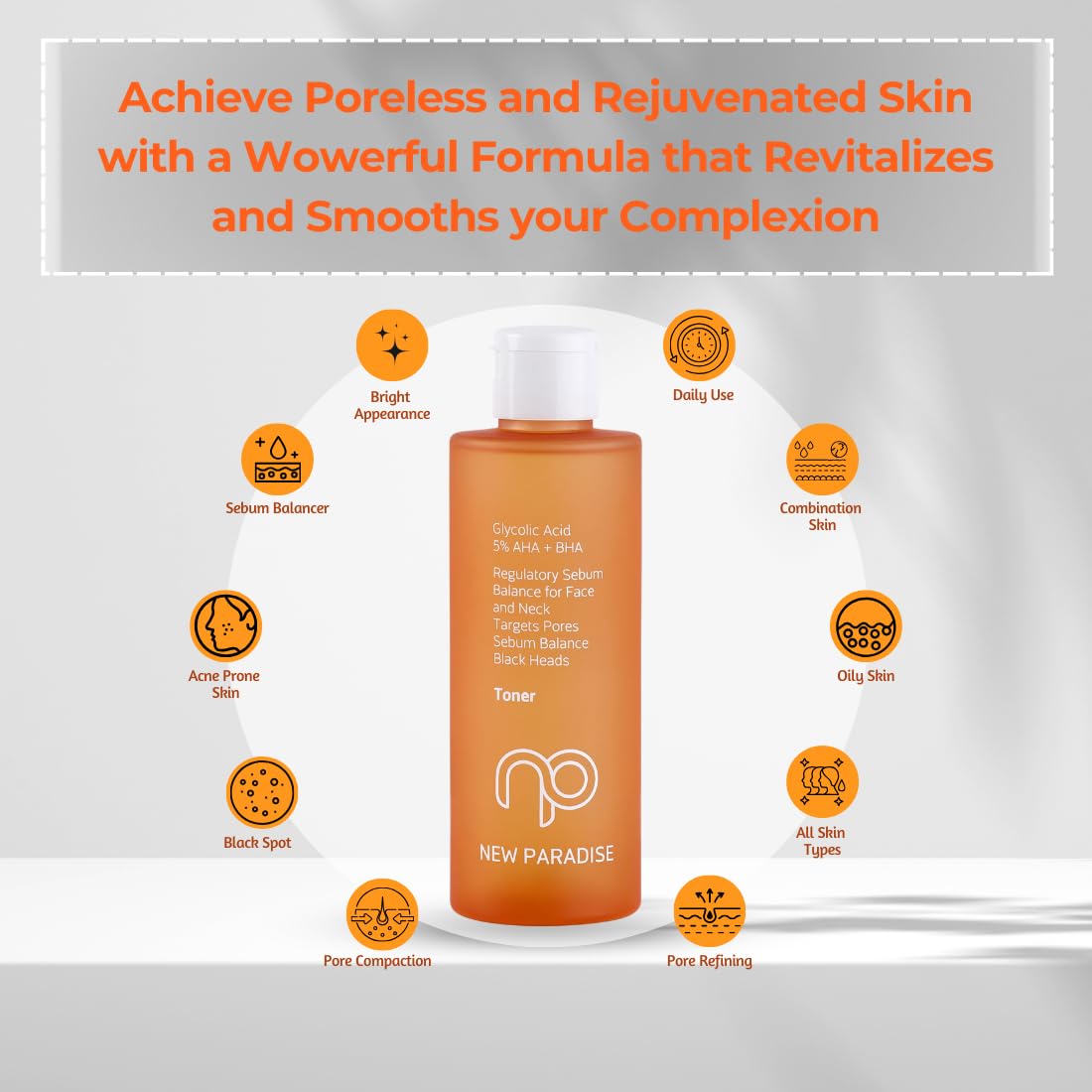 New Paradise Gözenek Sıkılaştırıcı Siyah Nokta Karşıtı Sebum Dengeleyici Akne Karşıtı Tonik 200 ml