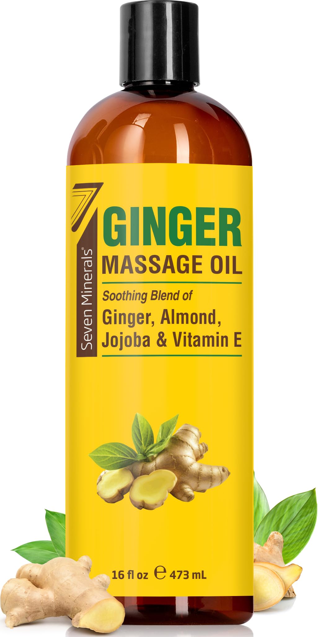 Seven Minerals Ginger Massage Oil for Lymphatic Drainage Massage Therapy