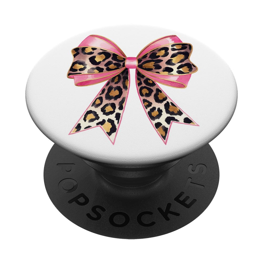 Girly Watercolor Coquette Aesthetic Pink Bow PopSockets Adhesive PopGrip