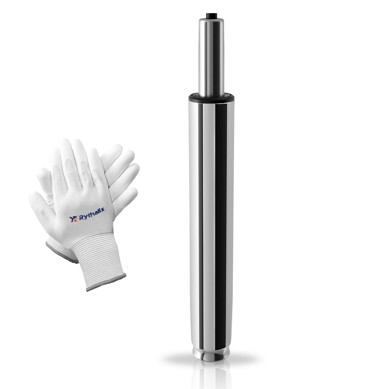 Cilindro de repuesto para silla de oficina, elevación hidráulica clase 4 de 1000 libras, pistón neumático universal para sillas de escritorio o juegos (acero pulido, rango de 8 pulgadas de