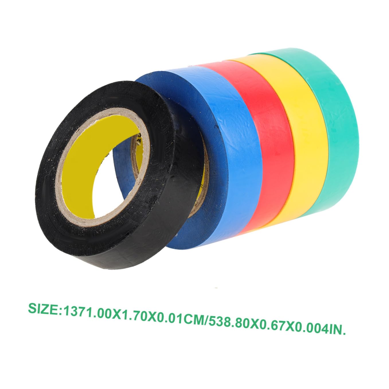 VALICLUD Pvc Isolierband 10 Stück Schwarz und Farbig Hitzebeständig mit Durchschlagfestigkeit für Kabelreparatur und Isolierung von Kondensatoren
