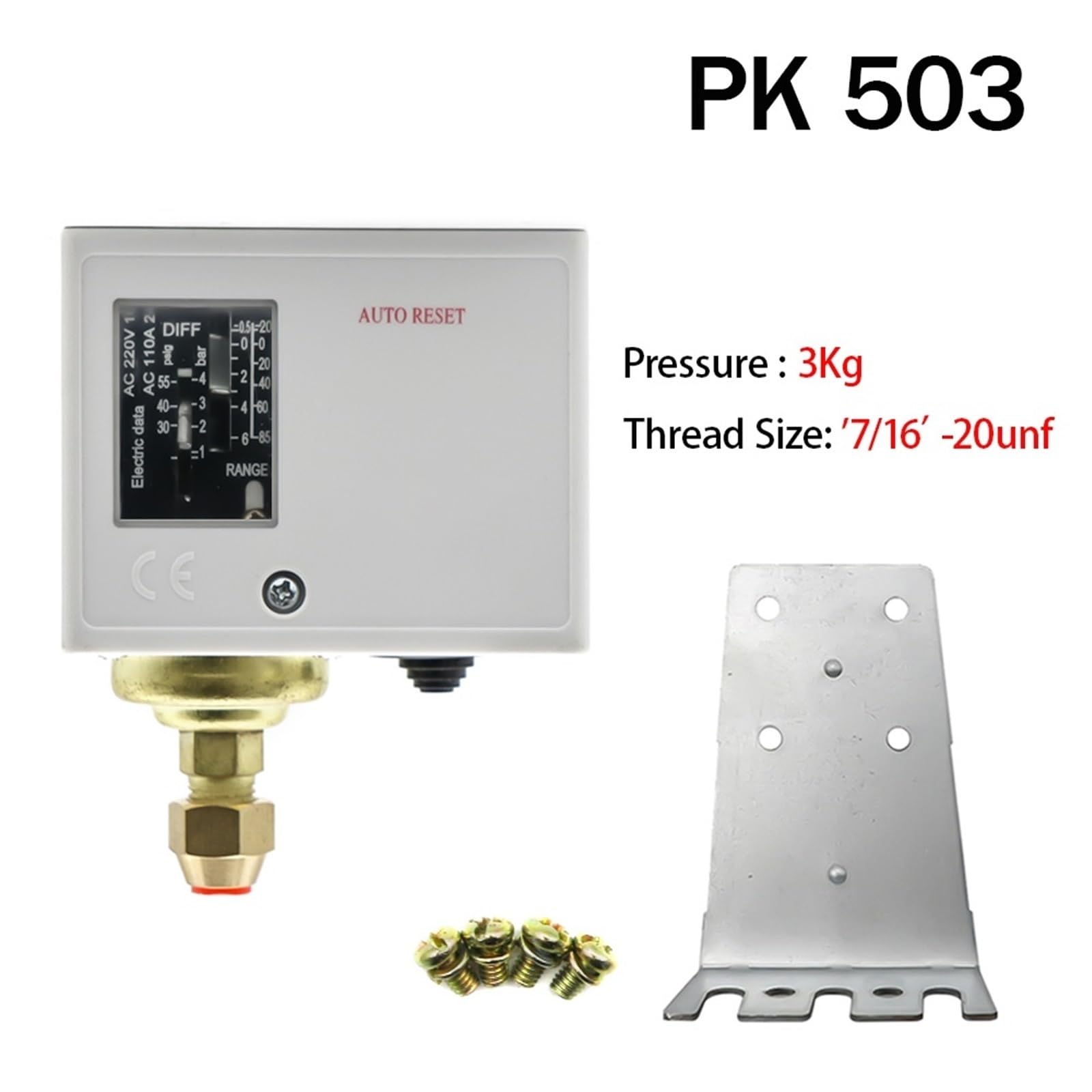KP1-36 PK503-530 interruptor de control de presión electrónico bomba de agua KP36 controlador de presión interruptor de presión electrónico 24V ~ 380V 1 Uds(PK 503)