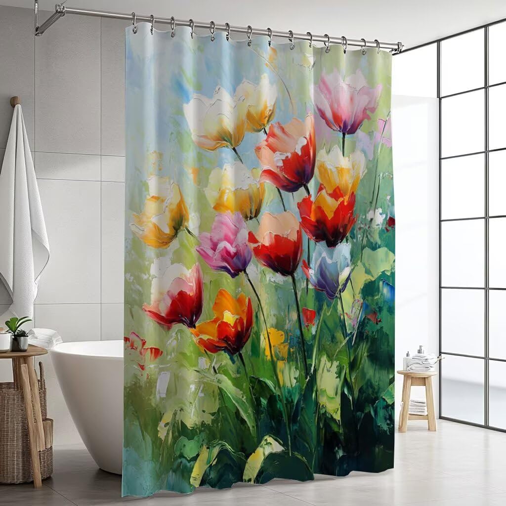Rideau de douche anti éclaboussures en tissu vert 100x180 pour baignoire propre et sèche