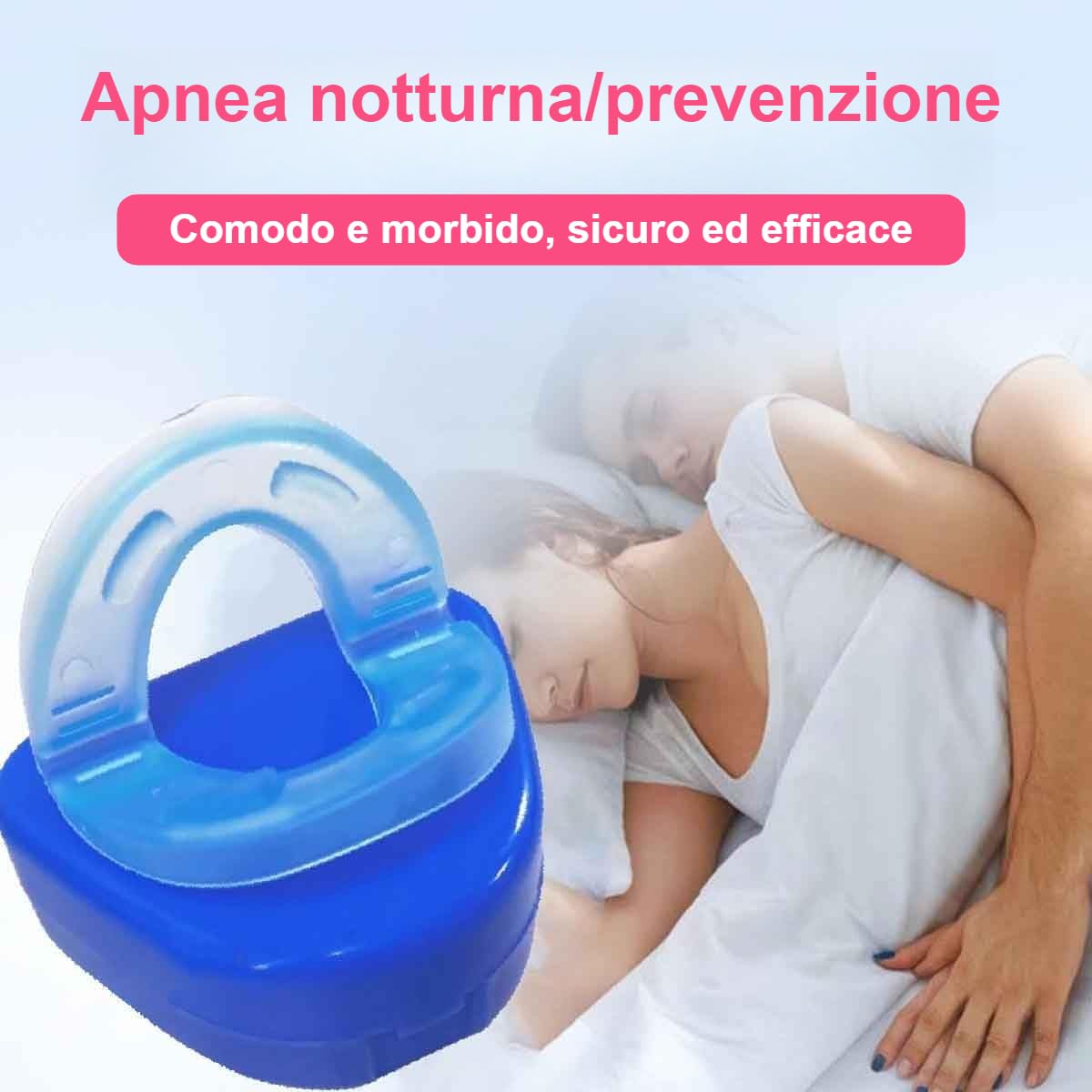 Rinovax Bite Antirussamento-Dispositivo Antirussamento Rinovax - Supporto per un Sonno Sereno,Aiuta a Ridurre il Russare,Migliorare la respirazione e il comfort,Facile Da Pulire (1PCS)