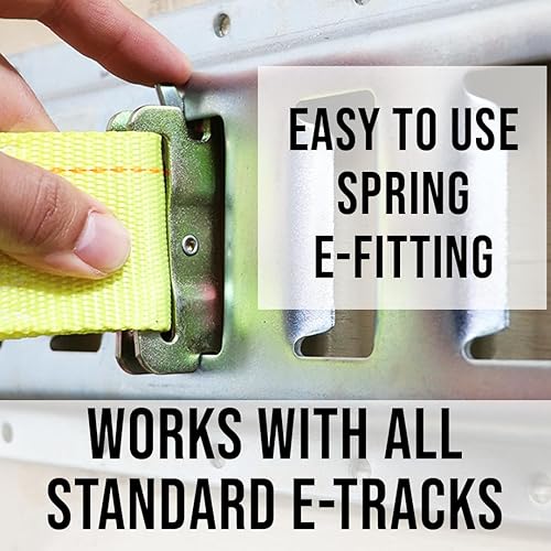 Miniatura 6 de BoxerTool E Track - Correa de amarre de 2 x 6 pulgadas con anillo en D para seguridad de carga, paquete de 10 unidades