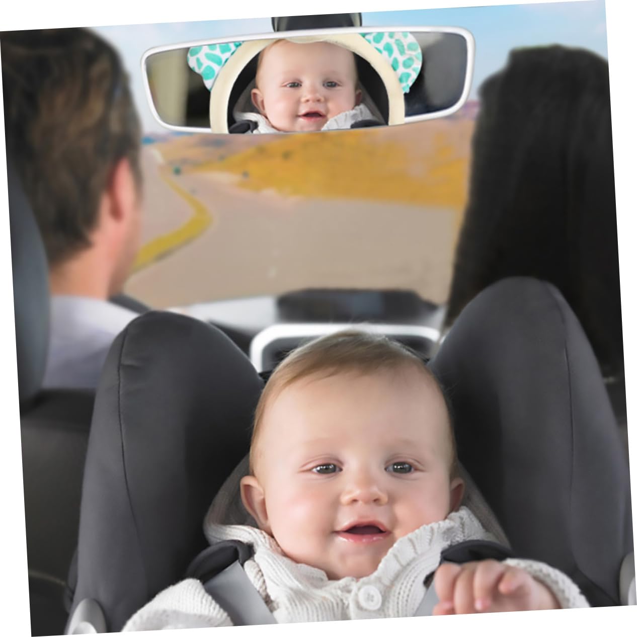 ibasenice 3piezas Espejo De Retrovisor Para Bebés Diseño De Jirafa Espejo Interior Para Asientos Traseros Gran Visibilidad y Fácil Instalación Para Monitorear Tu Infante