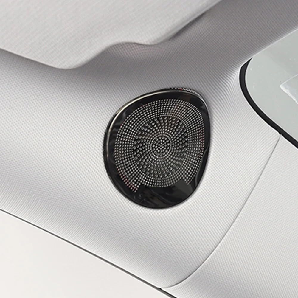 Adesivi eleganti Car Interior Audio Speaker Cover Sticker Porta Altoparlante Copertura Sotto Il Sedile Presa Vent Trim Per Tesla Modello Y 2021 2022 (Color : Rear door