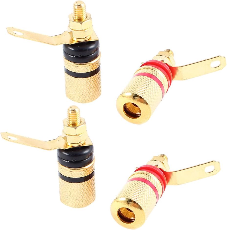 uxcell 4 Pcs Speaker Amplifier Spade Terminal Binding Post Banana