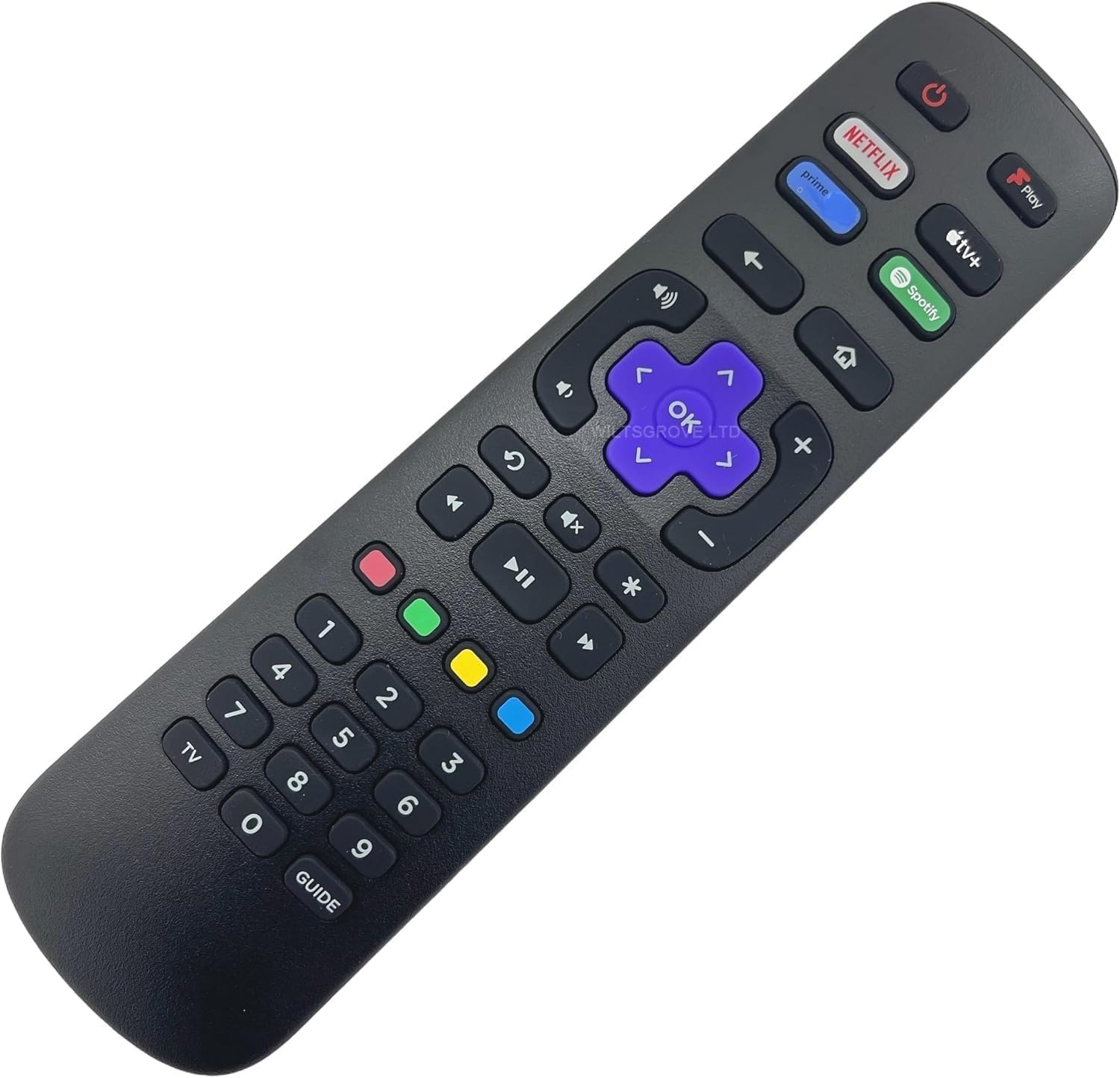 Replacement TV Remote Compatible with JVC Roku LT-40CR330 LT-43CR330 LT-24CR230 LT-32CR230 Smart Full HD HDR 4K LED