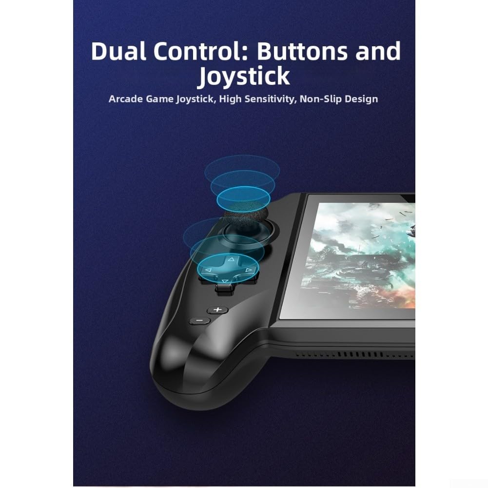 Consola de juegos portátil retro X20, pantalla IPS HD de 7.1 pulgadas, 4500 mAh, soporte de salida de TV, 11 emuladores, reproductor multimedia para música AVI MP4, material ABS