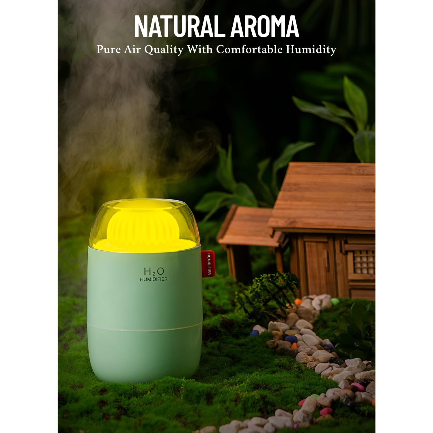 SKYTONE Humidifire for Room Moisture, Aroma Diffuser for Home, Mist Maker, Cool Mist Humidifier, 3-Colour Light, Ultrasonic Essential Oil Diffuser Electric 2