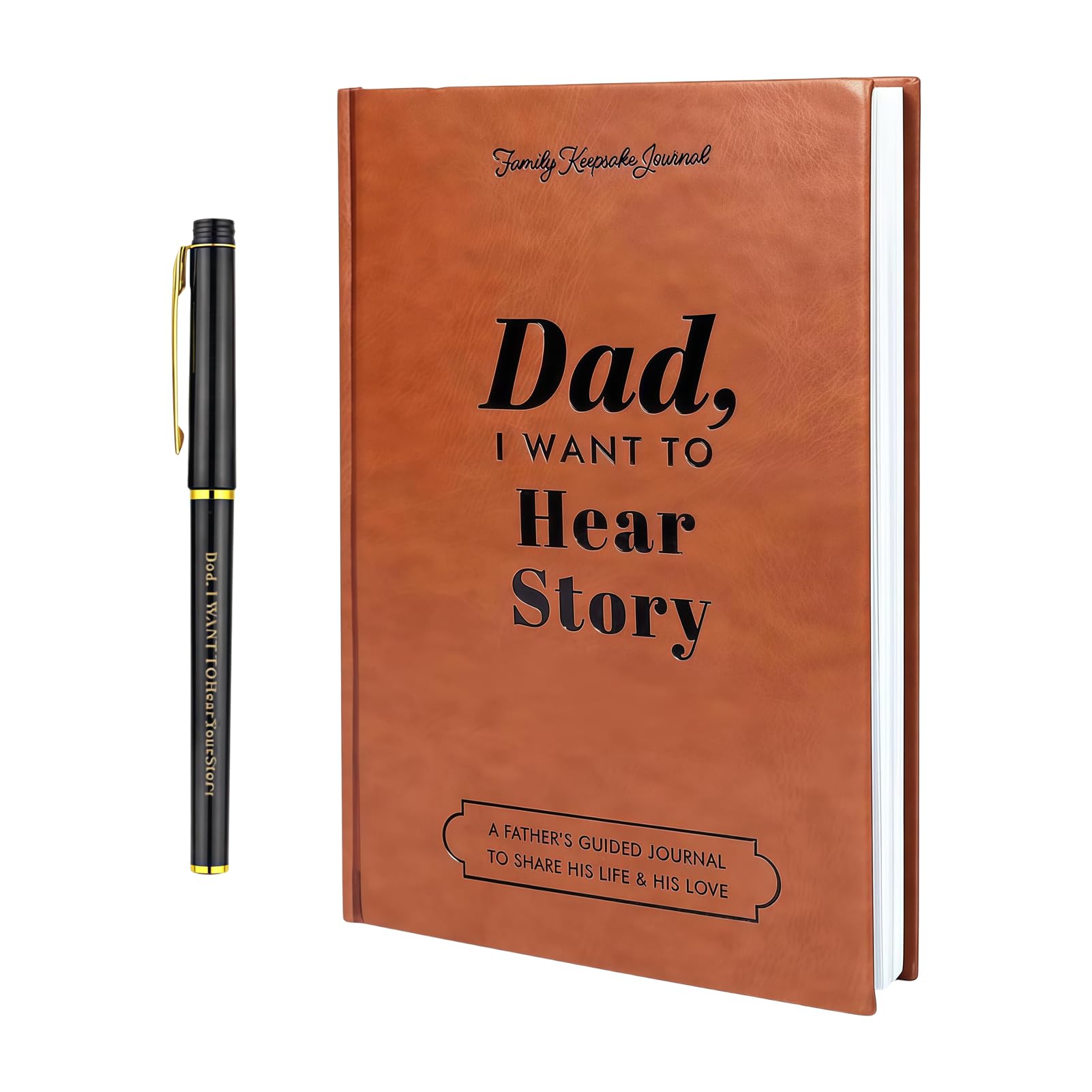 SORAYUXI Dad I Want to Hear Your Story Book - Recording Father's Life Journey The Best Gift for Dad Get to Know Your Father Better, Father’s Guided Journal to Share His Life