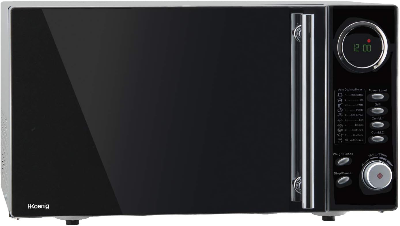 H.Koenig VIO9 Forno Microonde/Grill/Combinato, 25L, 10 programmi di cottura, Diametro piatto 27cm, 1000W, Nero H.Koenig VIO9 Forno Microonde/Grill/Combinato, 25L, 10 programmi di cottura, Diametro piatto 27cm, 1000W, Nero