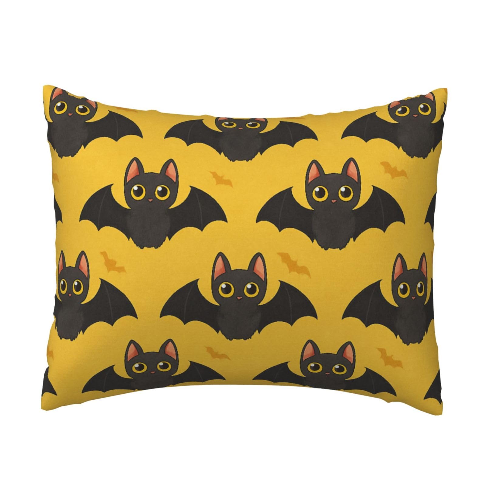 Cute Bat Pillowcase Soft Plush with Zipper Decorative Pillowcovers 16x20 in