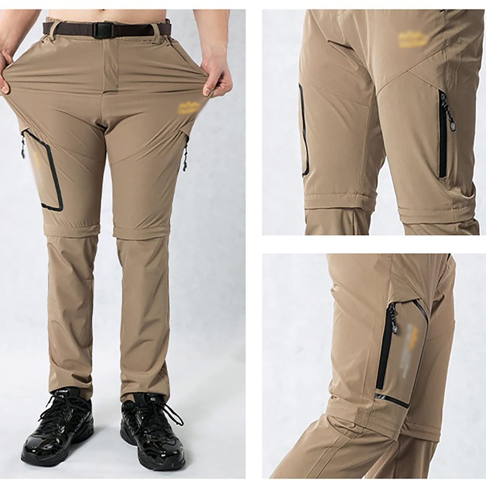G&F Hombre Pantalones Trekking Zip Off Convertible Pantalón Senderismo Secado Rápido Escalada Correr Pantalones