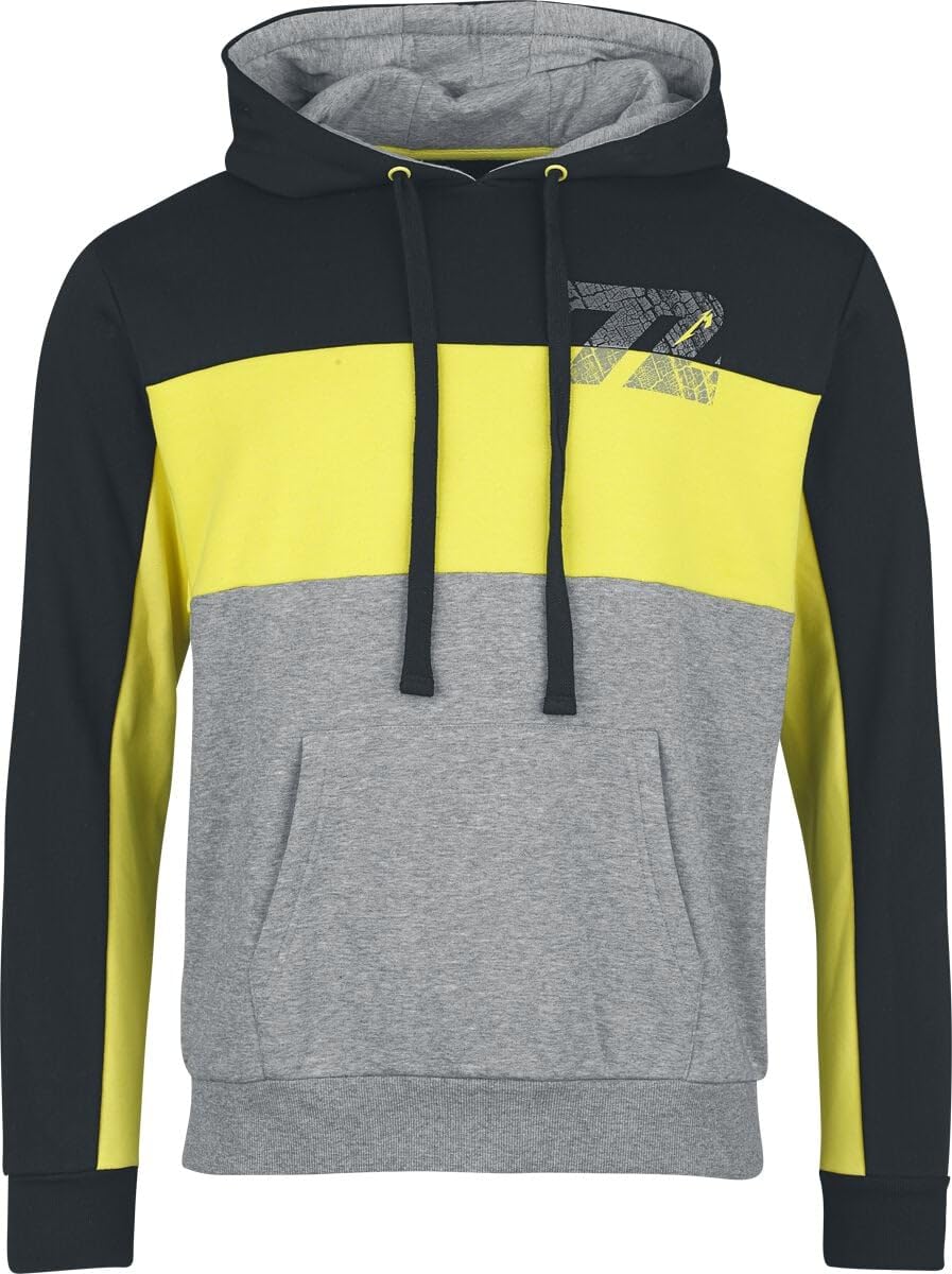 Metallica EMP Signature Collection Uomo Felpa con Cappuccio Nero/Grigio/Giallo