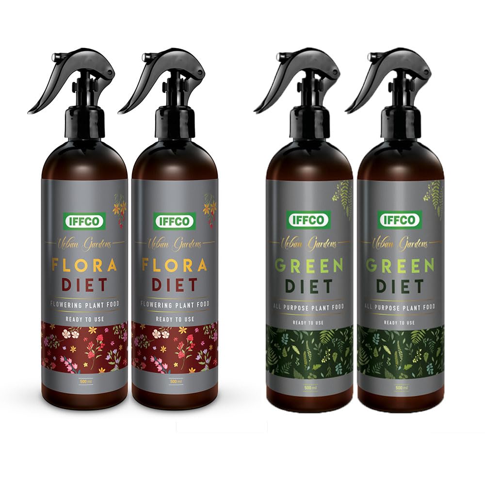 IFFCO Urban Gardens - Plant Food Combo - Flora Diet + Green Diet - NPK Based Organic Nutrient for Flower Boost and All Purpose Plant Food, Ready to Use Spray - 2 Litre (B0CSKGL2DG) Amazon Price History, Amazon Price Tracker