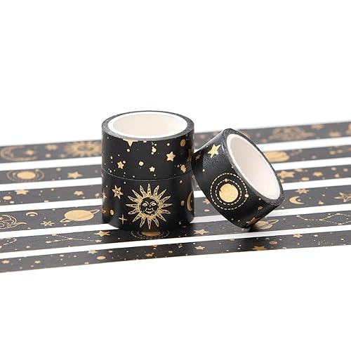 Miniatura 3 de YUBBAEX Gold Veins Washi Tape - Juego de cinta adhesiva decorativa para artes, manualidades, suministros de diario, planificadores, álbumes de
