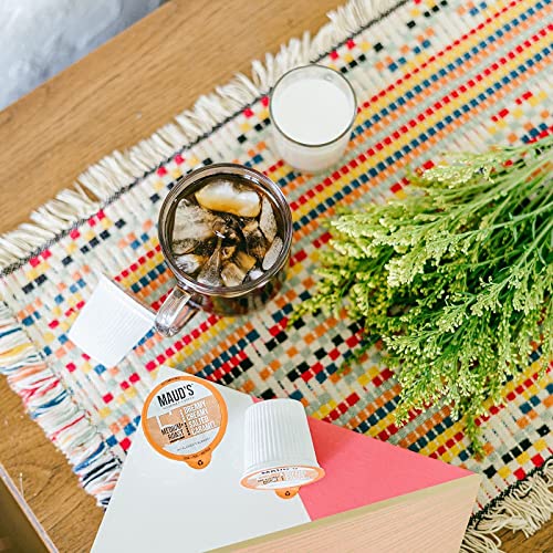 Maud's Salted Caramel Coffee (Dreamy Creamy Caramel), 100Ct. Solar Energy Produced Recyclable Single Serve Salted Caramel Flavored Coffee Pods – 100% Arabica Coffee California Roasted, Kcup Compatible #TOP6