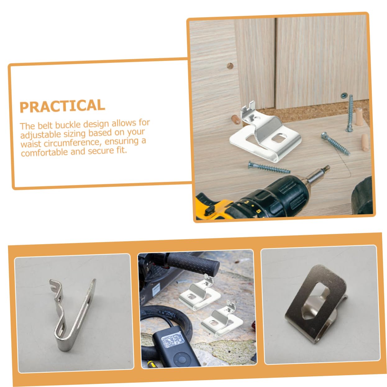 jojofuny 32pièces De Clip De Ceinture Acier pour Outils Électriques Support Pratique pour Perceuses Et Mètres Ruban Accessoire pour Organiser Outils à Main