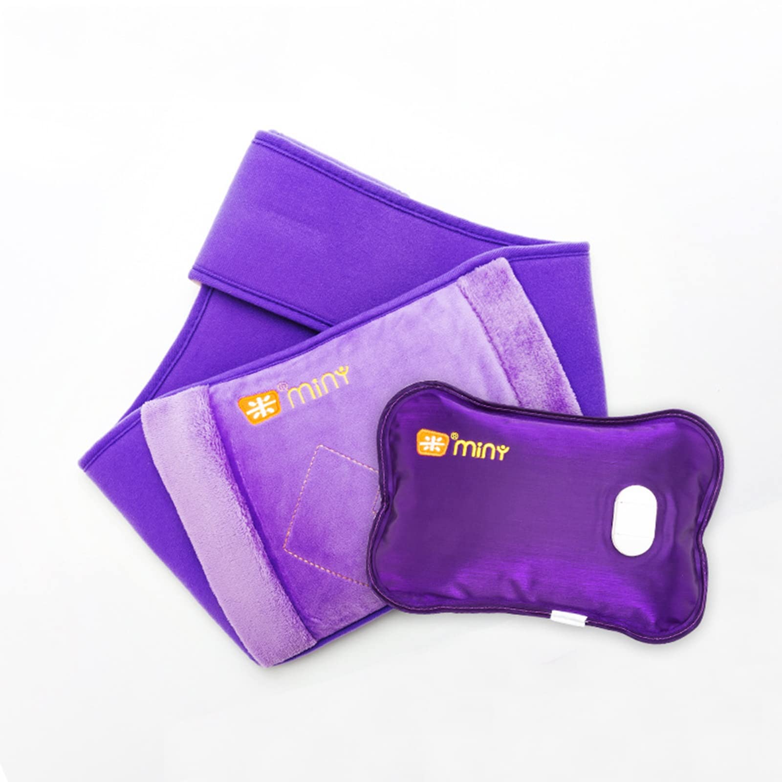 Borsa dell' Acqua Calda Borraccia scaldavita Ricaricabile, con Fodera in Peluche, Removibile e Lavabile, Ricarica Rapida, Mani, Piedi, Collo e Spalle Caldi. (Color : Purple)