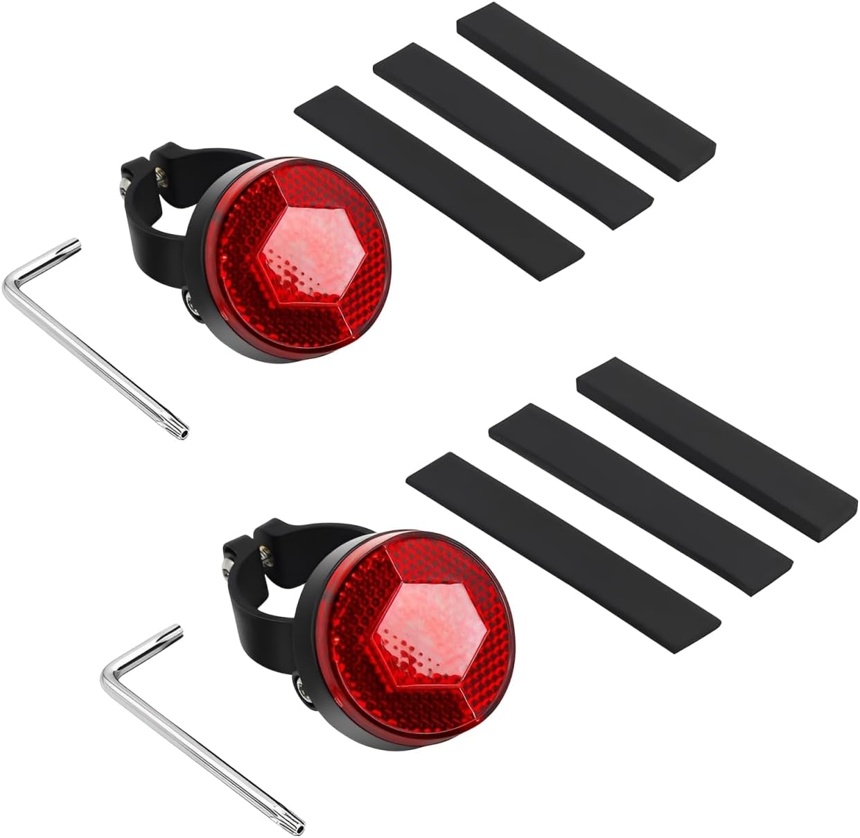 CQT Bike Air Tracker Tag Mount, Hidden Bicycle Seatpost Mount Compatible with Apple Airtags,Anti-Theft Air tag GPS Tracker Bike Reflector Holder for Mountain Bikes, E-Bike and Scooter (2-Pack)