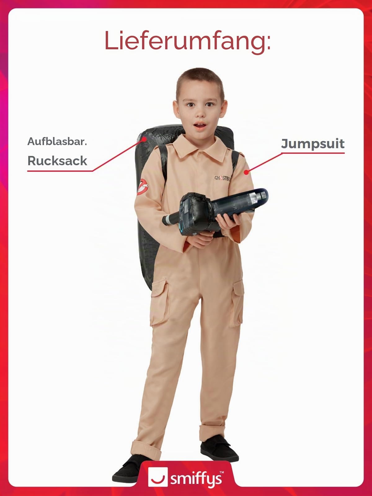 Smiffys Ghostbusters Childs Costume