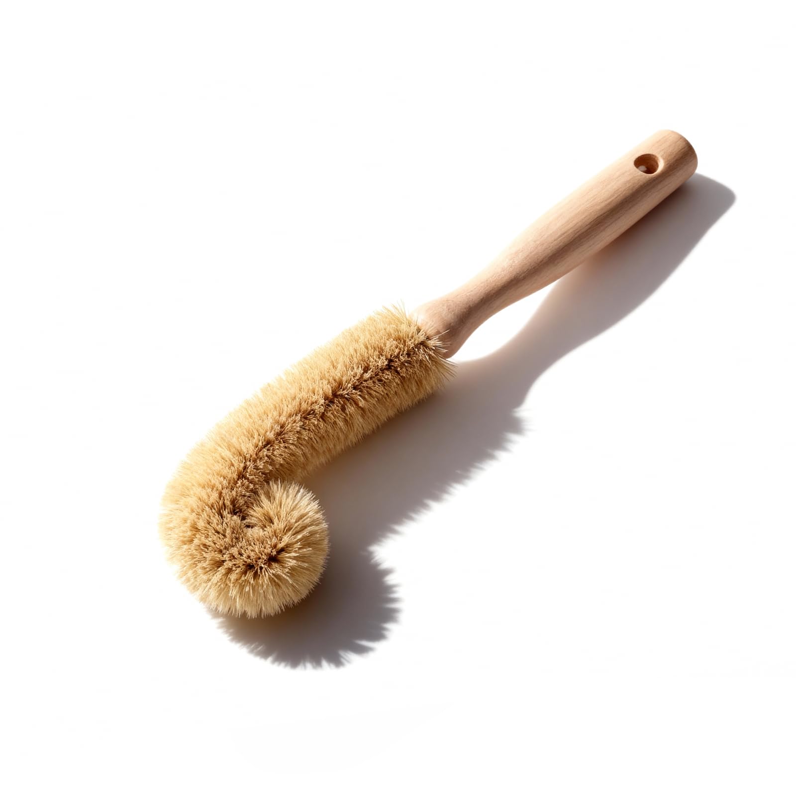 MI BRUSHAX Bottle Brush Cleaner,Long Beech Wood Handle Non-Scratch,L-Shape for Cleaning Coffee Cups,Mason,Thermos,Glass Bottle,Beer Bottles,Wine