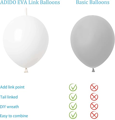 Miniatura 4 de Link Balloons White 12 Inch Quick Link Latex Balloon 80 Pcs for Wedding, Baby Shower, Birthday, Bridal Shower, Halloween, Christmas, Party Festival