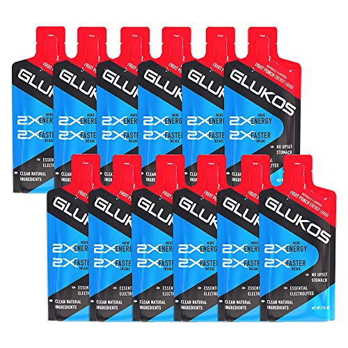 Glukos Liquid Energy Gel 12 Pack, Fruit Punch #TOP3