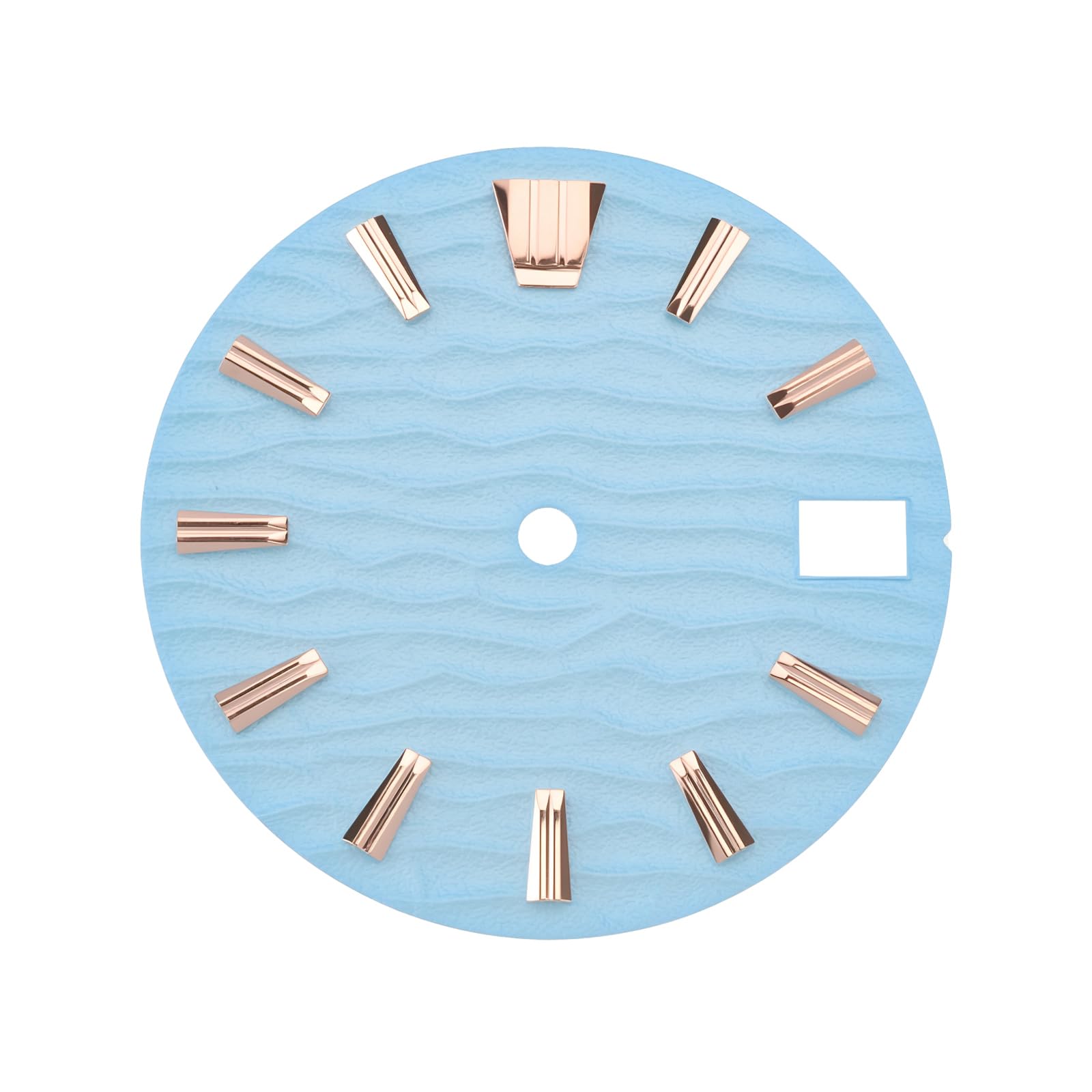 Briny River Light Blue Wave Watch Replacement Dial 28.5mm Compatible with Nh35 Movement Compatible with Seiko SKX007 009