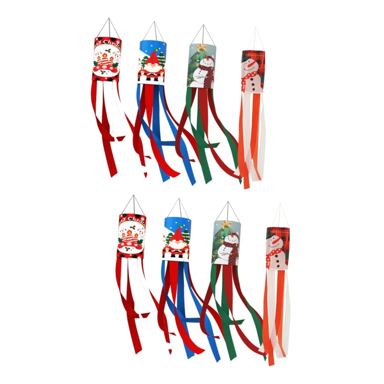 Décorations de vent pour jardin et suspensions festives de Noël extérieures pour fenêtre