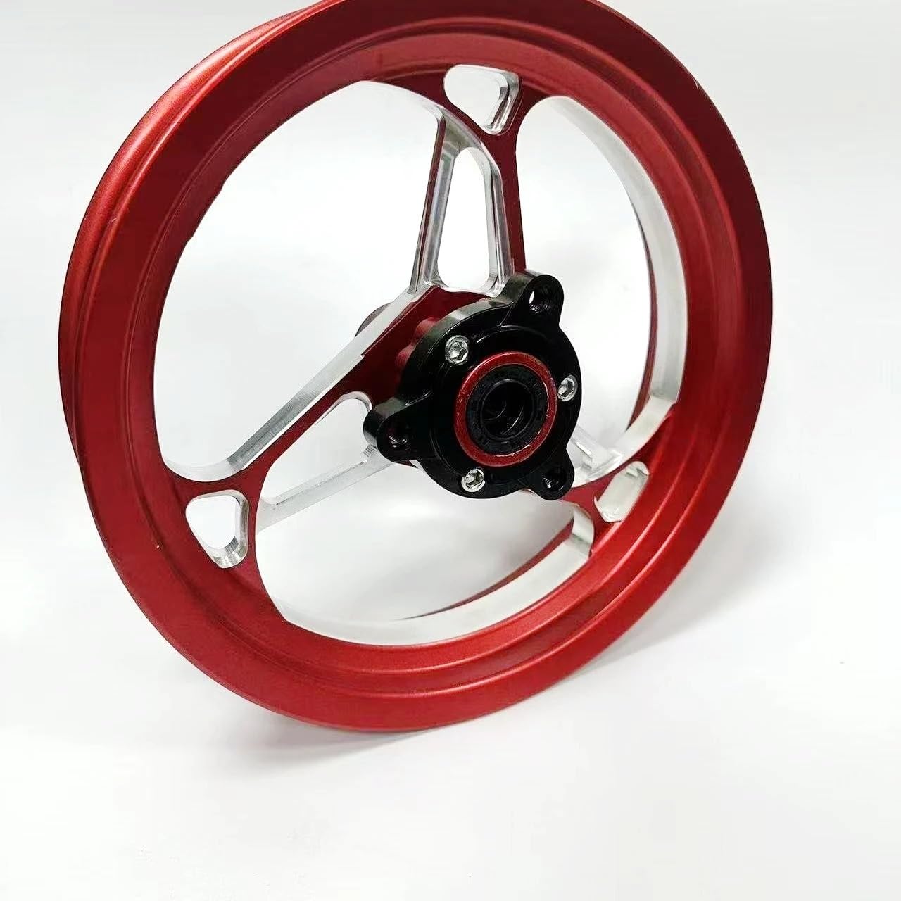 Cerchioni universali per ruote anteriori con mozzo in alluminio CNC per scooter 10 * 2.15J passo 70mm CERCHIO(Silver)