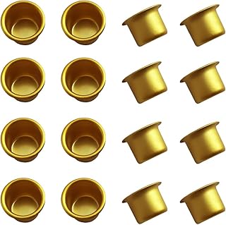 UUYYEO 20 Pcs Aluminium Candle Cups Holders Candlestick Liners Inserts Holders Candle Drip Protectors Catchers for Lamp or Candle Making