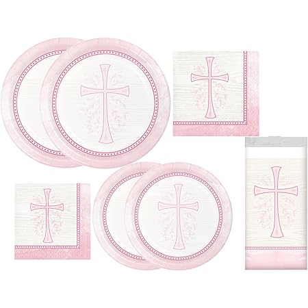 Amazon.com: Inspirational Cross Religious Party Supplies for 36 People ...