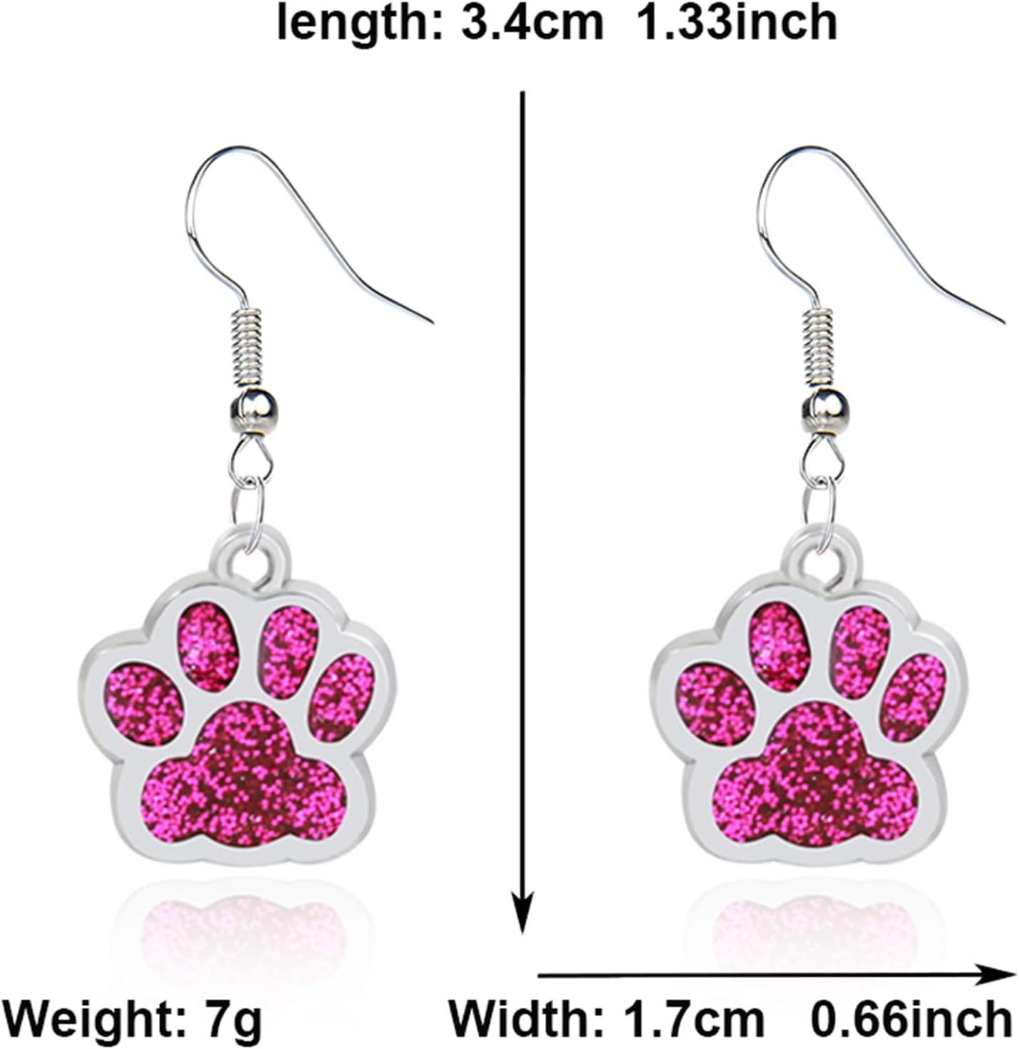 Paw Print Earring for Women Pet Cat Dog Paw Footprint Earring Cute Dainty Animal Earring Charm Paw Jewelry - Image 6
