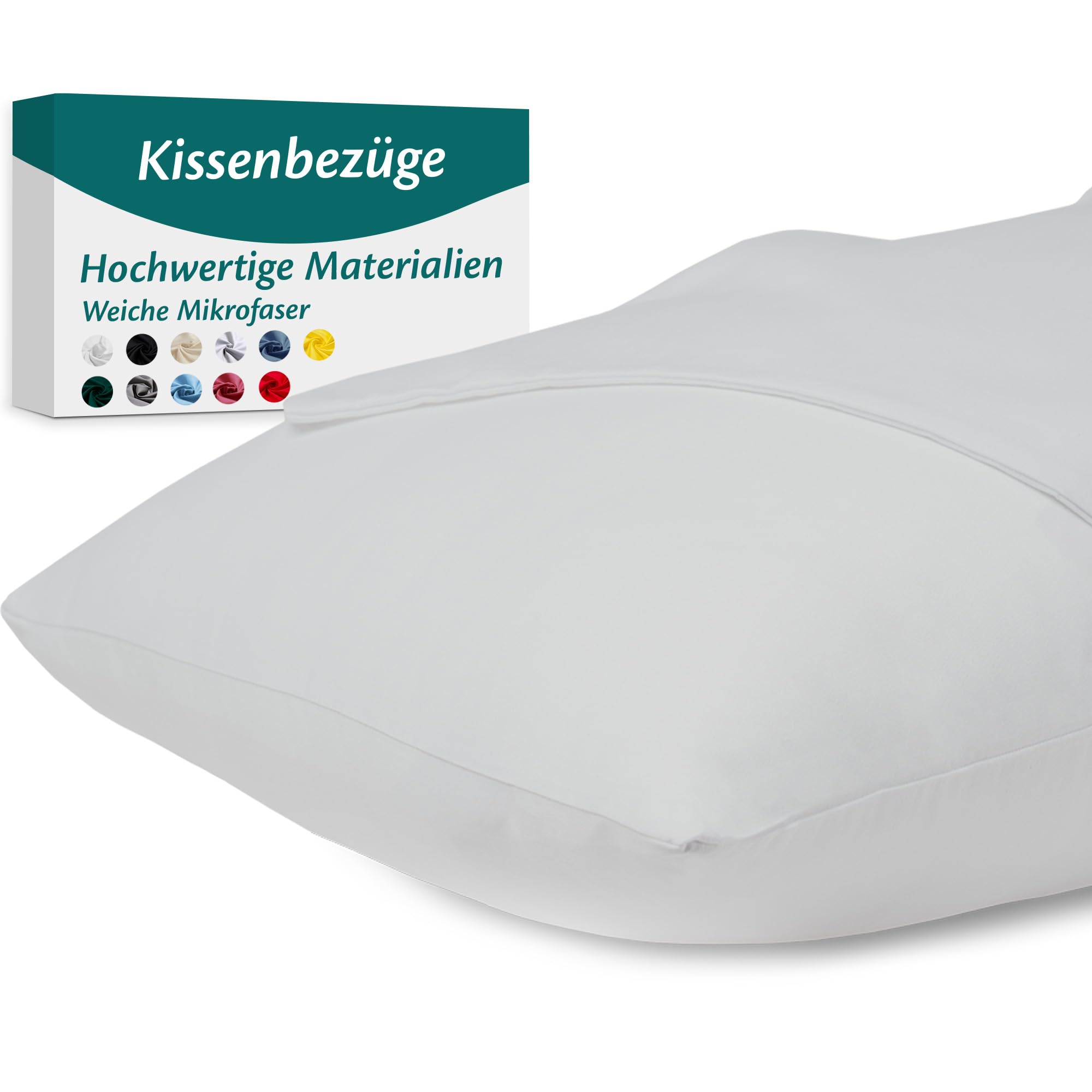 Kissenbezug Kopfkissenbezug Seitenschläferkissen Bezug Mikrofaser und Baumwolle