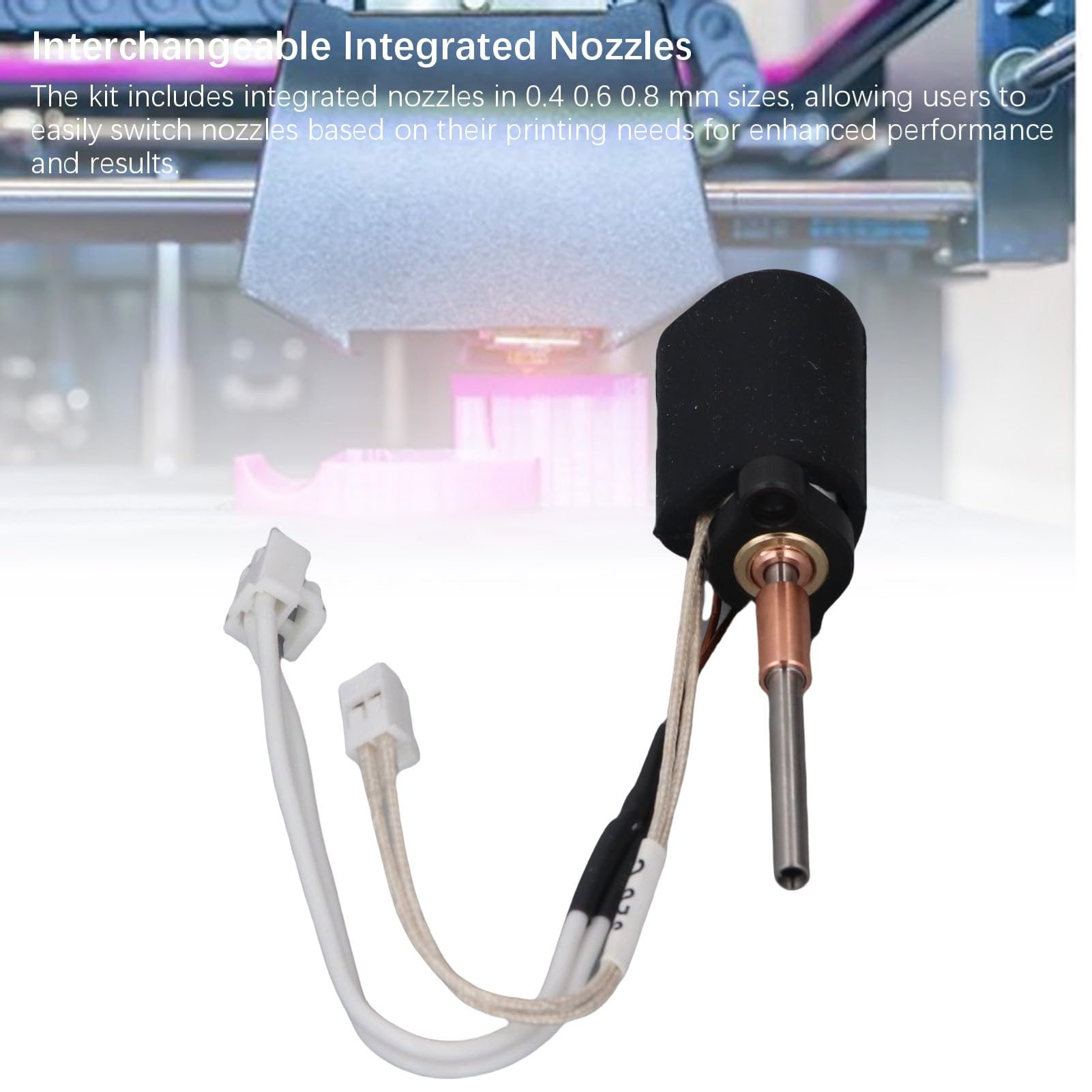 Eujgoov 3D -Drucker Heißes Ende Kit 3D -Extruder mit 0, 4 Mm 0, 6 Mm 0, 8 Düse Zusammengestellt