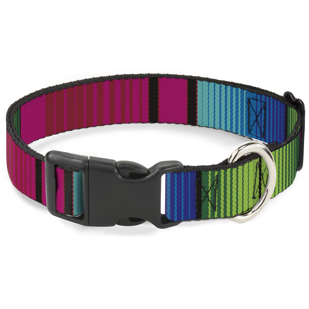 Collar zarape7 rosa ajustable de 18 a 32 pulgadas Buckle Down con clip plástico