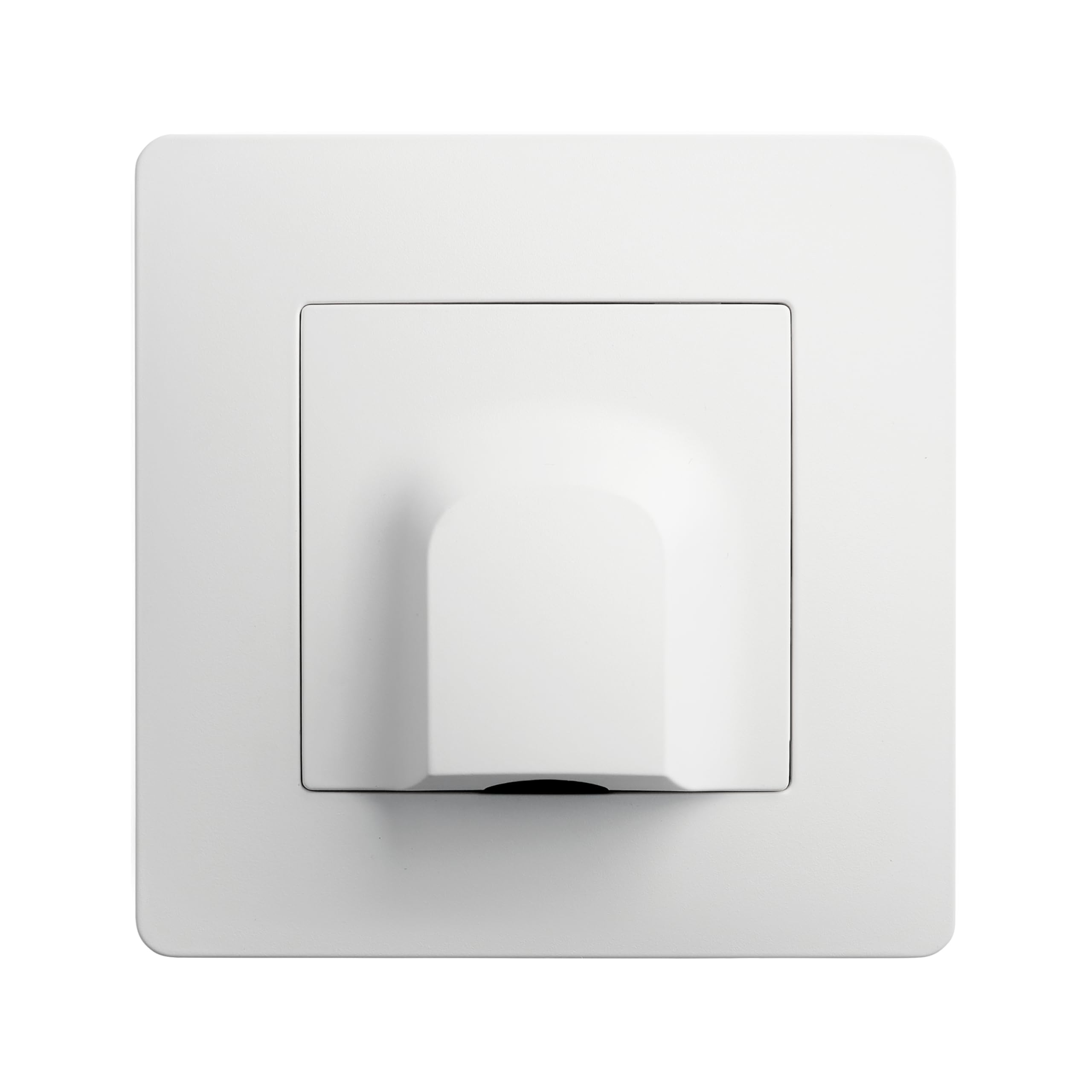 DEBFLEX - Caly - Salida de Cables con Sujetacables - Para Ocultar el Cableado de Aparatos sin Enchufe Eléctrico - Personalizable - ABS - Instalación Empotrada - Blanco - 71 x 71 x 27 mm