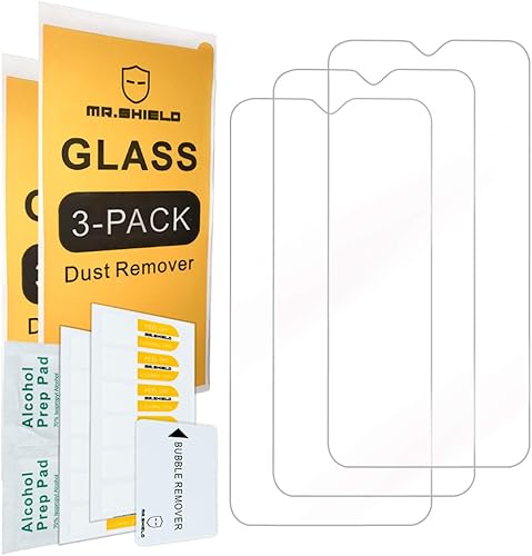 Miniatura 2 de Mr.Shield [Paquete de 3] Protector de pantalla diseñado para Samsung Galaxy A10S [vidrio templado] [vidrio japonés con dureza 9H] con reemplazo de