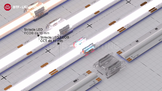 Kit Connettori FCOB COB 10mm | 14 Pezzi Trasparenti + 5 Cavi 20AWG | Per Strip LED Senza Saldatura - Foto 2