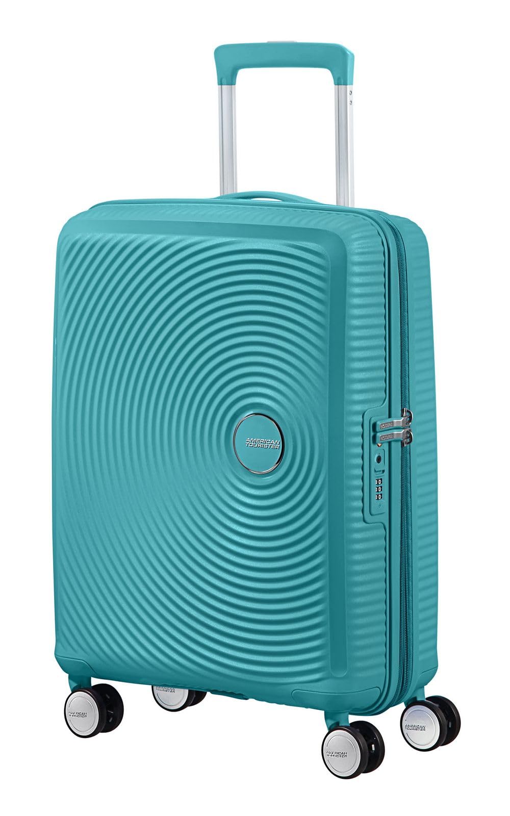 American Tourister Soundbox - Trolley S Espandibile Bagaglio a Mano, 55 cm, 35.5/41 L, Turchese (Turquoise Tonic)