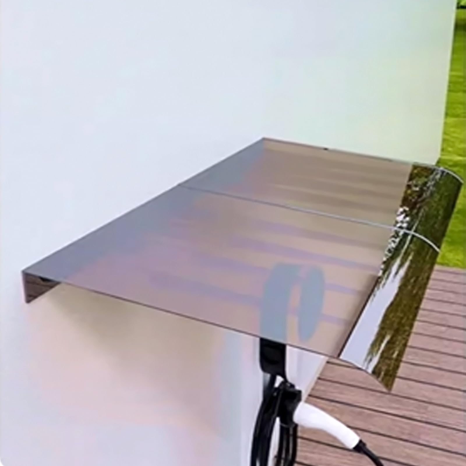 GJMSSMY C Door Canopy Polycarbonate Window Cover SelfCleaning Rain Shelter Outdoor Patio Awning 3.5mm Thick (40x220cm/16 x87 Brown) Durable and Stylish Protection