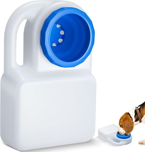 Tazón de agua portátil de viaje para perros de 3 cuartos de galón, tazón de agua para mascotas, dispensador de agua para perros pequeños y grandes,