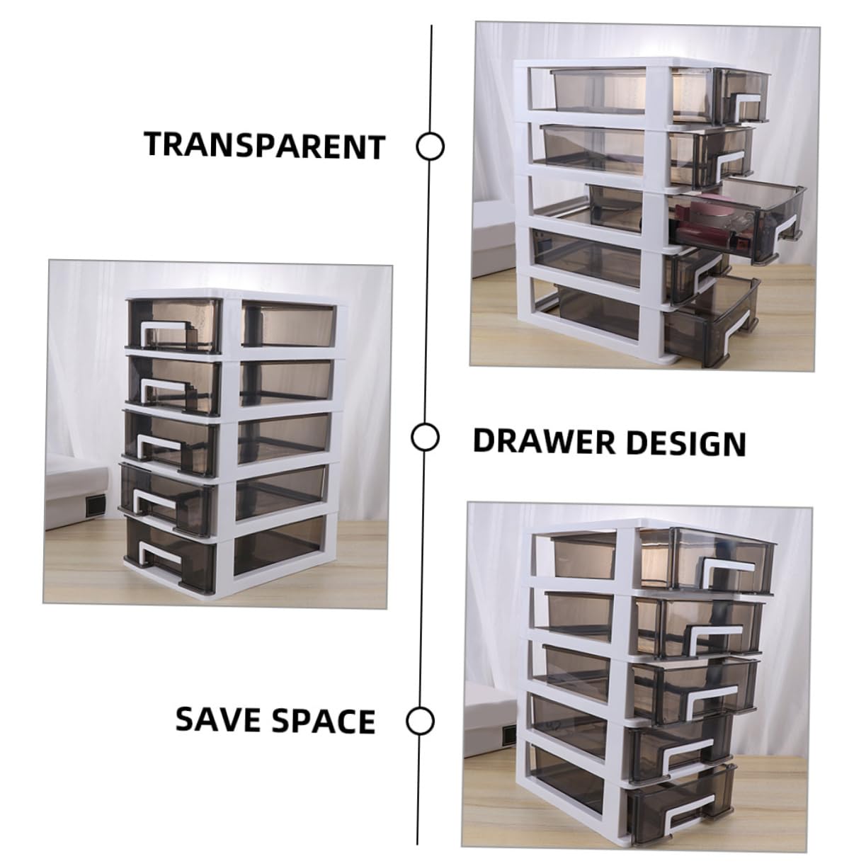 Alipis Tiroir De Rangement De Bureau - Étui De Rangement À Plusieurs Niveaux Pour Maquillage Papeterie Organisateur De Tiroir Compact Et Robuste